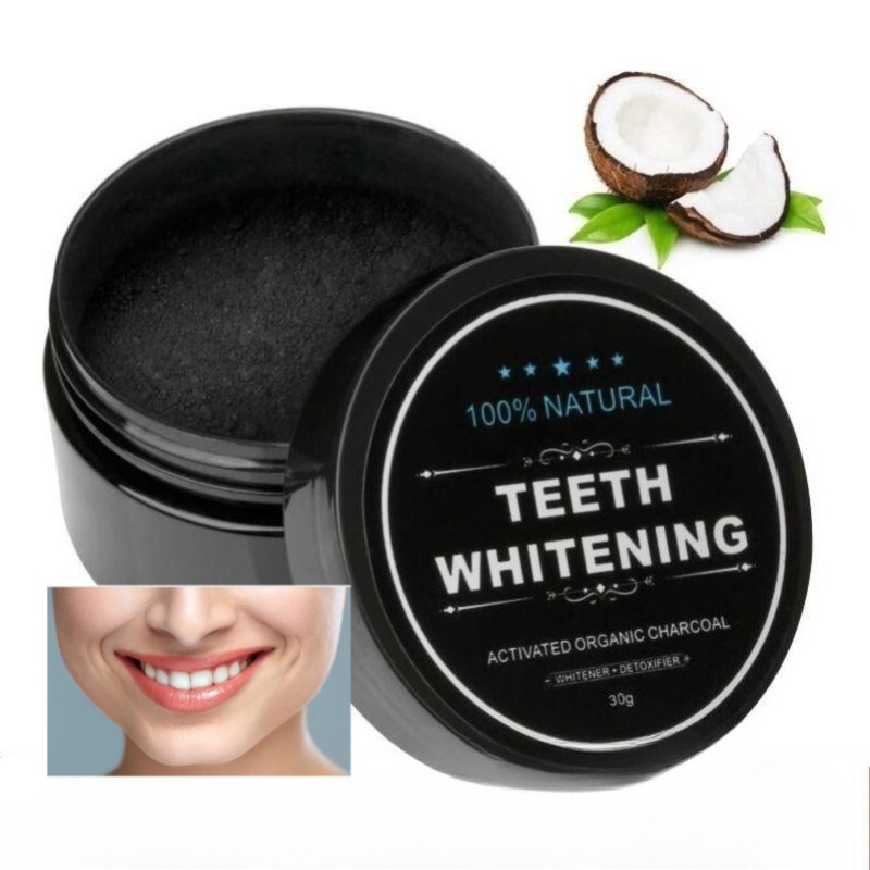 Teeth Whitening Charcoal - 1 caixa de pó de clareamento