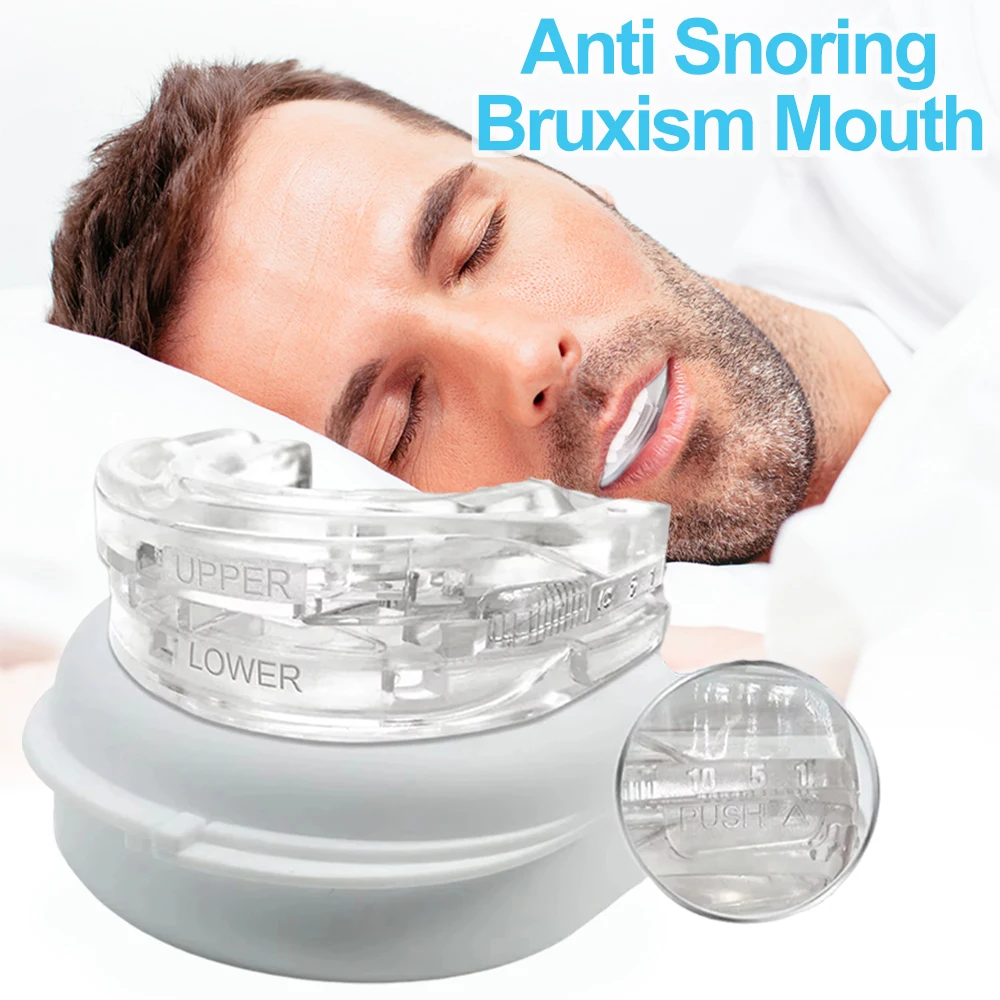 Teeth Whitening Mouth Guard - Protetor bucal anti-ronco, bocal ajustável –