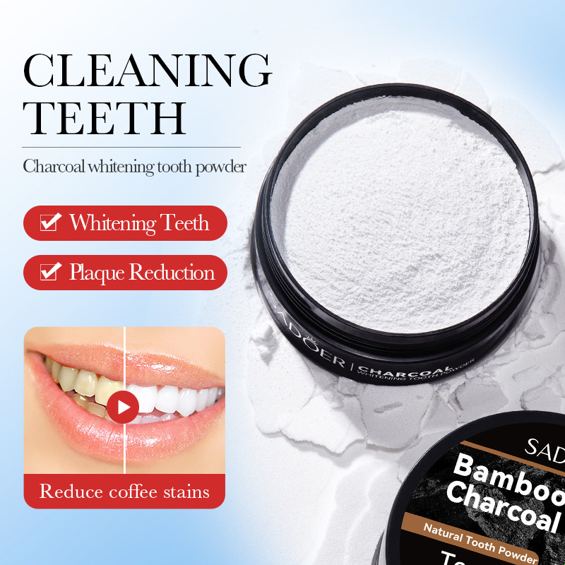 60g pó de clareamento dental a - Teeth Whitening Charcoal avaliação e preço