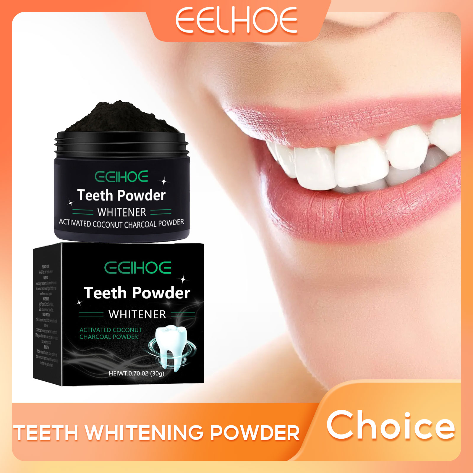 Eelhoe pó de carvão para produ - Teeth Whitening Charcoal avaliação e preço