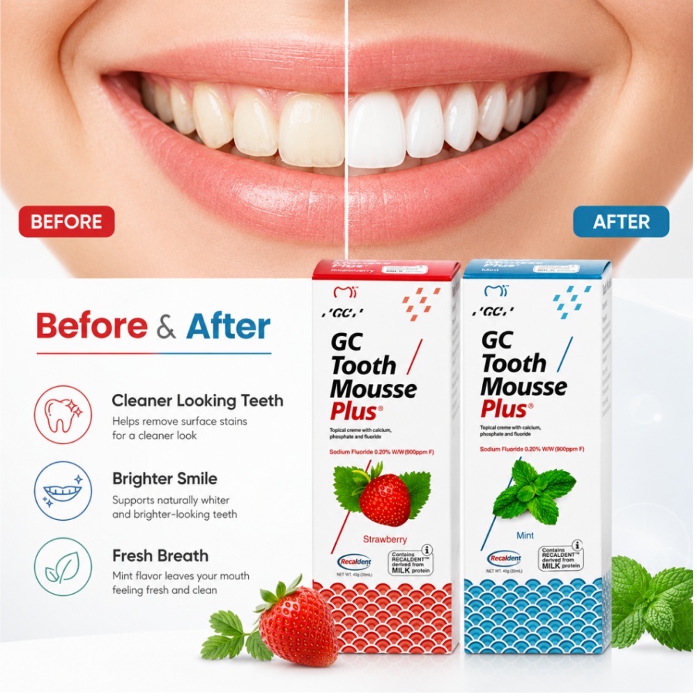 GCTooth Mousse Plus Sabor Ment - Teeth Whitening Foam avaliação e preço