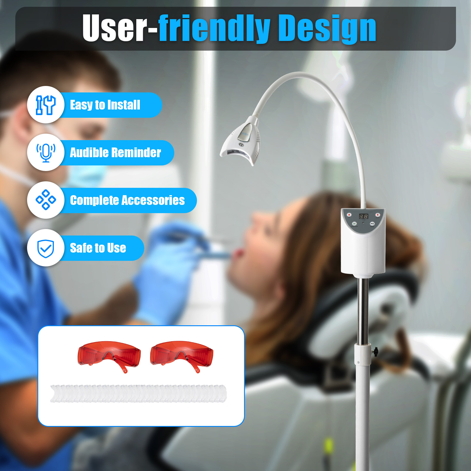 Máquina profissional de clarea - Teeth Whitening Video avaliação e preço