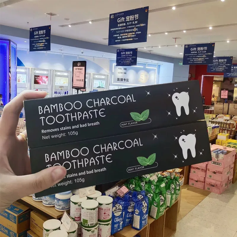 Clareador creme dental de carv - Teeth Whitening Charcoal avaliação e preço