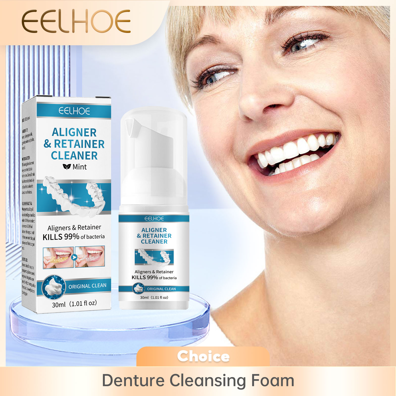 Alinhador de espuma para limpe - Teeth Whitening Foam avaliação e preço
