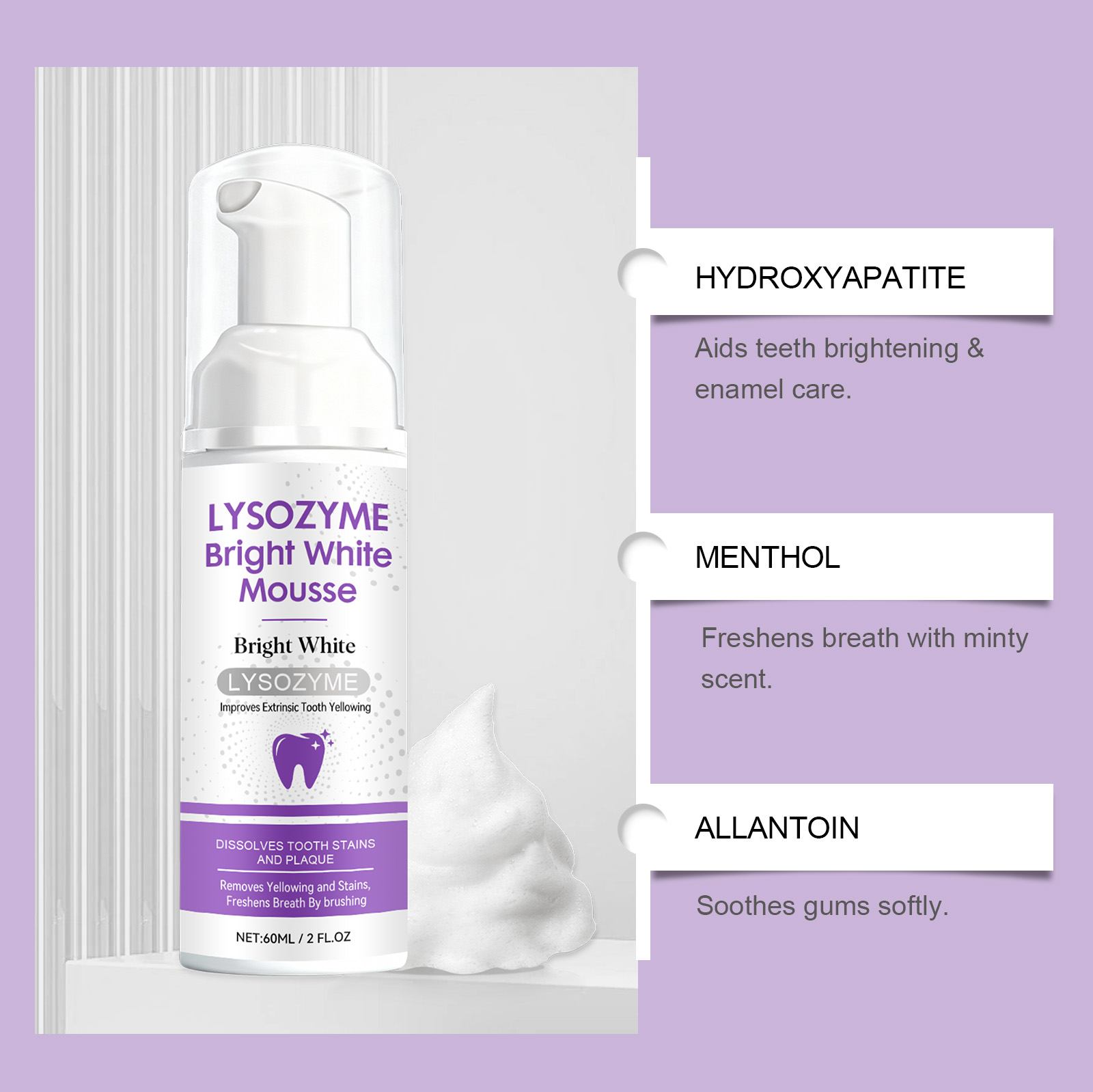 Mousse Dental de Hidroxiapatit - Teeth Whitening Foam avaliação e preço