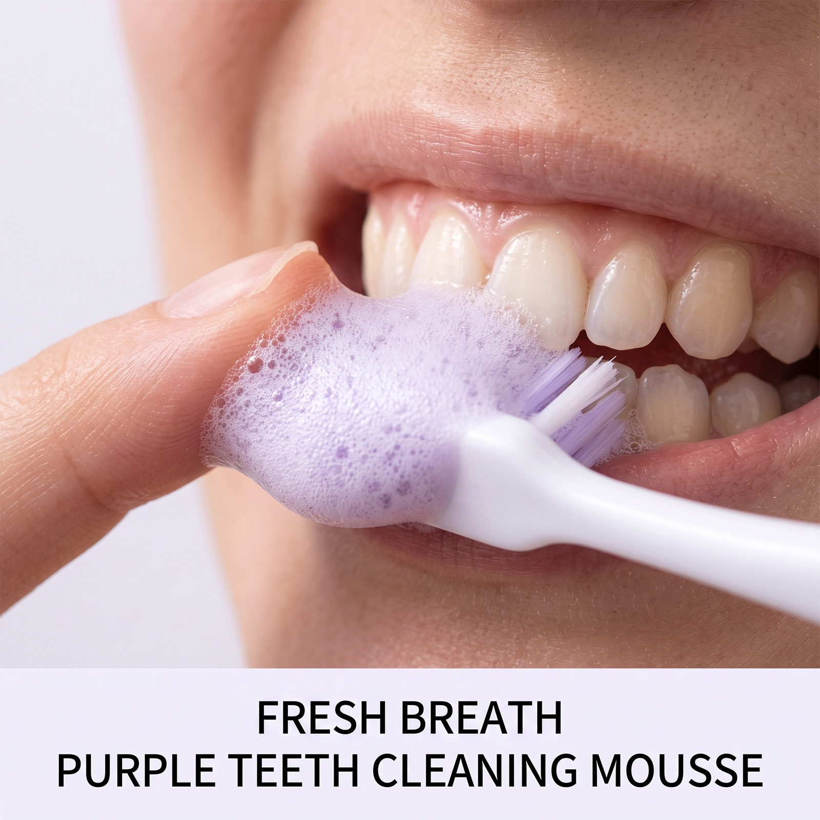 Espuma de Pasta de Dente Roxa  - Teeth Whitening Foam avaliação e preço